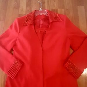 Gorgeous Sexy Hot Red 3pc ASTRO TUNIC PANT SET